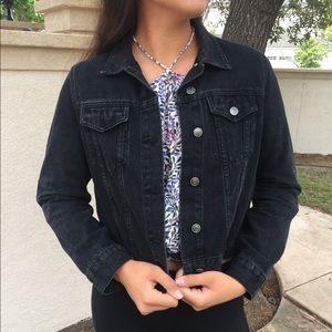 Black Denim Jean Jacket